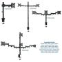 VIVO Black Fully Adjustable Single Monitor Arm for Desk Mount Stand, Monitor Arm for 1 Screen up to 27 inches, PT-SD-AM01A