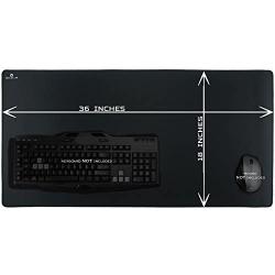 Large Gaming Mouse Pad XXL/Extended Mat Desk Pad/Mouse pad Long Non-Slip Soft Rubber Bottom Keyboard Pad/Mice Pads Mouse Desk Pad Stitched Edges Use for Laptop (Black)
