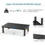 Monitor Stand Riser - 3 Height Adjustable Monitor Stand for Laptop, Computer, iMac, PC, Printer, Desktop Ergonomic Metal Monitor Riser Stand with Mesh Platform for Airflow by HUANUO