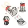 STARELO 19MM 3/4'' Momentary Push Button Switch 5A 12V 1NO1NC Waterproof Stainless Steel Shell with LED Ring with Wire Socket Plug(White)
