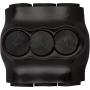 Morris Products Black Insulated Multi-Cable Connector – 3 Wire Ports, 2-14 Wire Range, Slotted Allen Hex – 1.6“ L x 1.5” H – Dual Entry