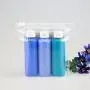 Bluecell 5 PCS Small EVA Soft Transparent Plastic Cosmetic Organizer Bag Pouch With Zipper Closure,Travel Toiletry Makeup Bag