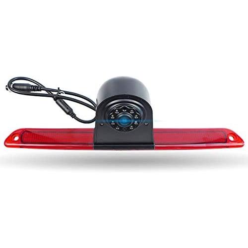 Top Mount Rear View Backup Camera for Mercedes Benz Sprinter VW Crafter, Third Brake Light Rear Park Assist Reversing Camera, 3rd Brake Light Wide Angle Night Vision Waterproof Top Roof Mount Camera