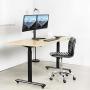 VIVO Freestanding Full Motion Aluminum Dual VESA Monitor Desk Stand with Articulating Double Center Arm Joints, Fits 17 to 32 inch Screens (STAND-V102Z)