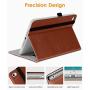DTTO iPad Mini 4 Case, Premium Leather Folio Stand Cover Case with Multi-Angle Viewing and Auto Wake-Sleep Function, Front Pocket for Apple iPad Mini 4 - Brown