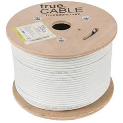 trueCABLE Cat6 Riser (CMR), 500ft, White, 23AWG 4 Pair Solid Bare Copper, 550MHz, ETL Listed, Unshielded Twisted Pair (UTP), Bulk Ethernet Cable