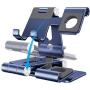 Cell Phone Stand for Apple Watch - OMOTON 2 in 1 Aluminum Foldable Charging Dock Stand for Apple Watch 5/4/3/2/1 and iPhone 11/11 Pro/11 Pro Max/XR/Xs/Xs Max (Deep Navy)