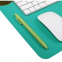 Leather Desk Pad Protector,Mouse Pad,Office Desk Mat, Non-Slip PU Leather Desk Blotter,Laptop Desk Pad,Waterproof Desk Writing Pad for Office and Home (36'' x 17'', Vivid Green)