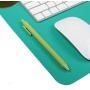 Leather Desk Pad Protector,Mouse Pad,Office Desk Mat, Non-Slip PU Leather Desk Blotter,Laptop Desk Pad,Waterproof Desk Writing Pad for Office and Home (36'' x 17'', Vivid Green)
