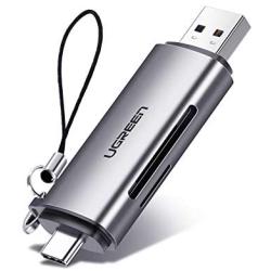 UGREEN SD Card Reader USB Type C USB 3.0 OTG Memory Card Adapter Portable 2 Slots for TF SD Micro SD SDXC SDHC MMC RS-MMC Micro SDXC Micro SDHC UHS-I for Mac Windows Linux PC Laptop