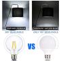 Energetic Lighting Dimmable LED Edison Light Bulb, G25 (G80) Globe Bulb, 60W Equivalent, 5000K Daylight, Christmas Light, E26 Standard Base, UL Listed, 6-Pack