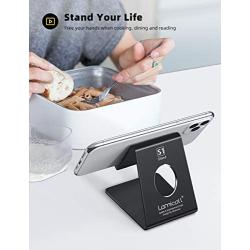 Lamicall Cell Phone Stand, Phone Dock: Cradle, Holder, Stand for Office Desk - Black