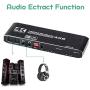 HDMI Matrix Switch 4x2, 4K HDMI Matrix Switcher Splitter 4 in 2 Out Box with EDID Extractor and IR Remote Control Support 4K HDR, HDMI 2.0b, HDCP 2.2, 4K@60Hz, 3D, 1080P