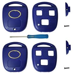 Key Shell Replacement Keyless Entry Remote Lexus Keys Housing With Screwdriver Fit for Lexus GS300 GS400 GS430 GX470 IS300 LS400 LS430 LX470 RX300 RX330 RX350 RX400h RX450h SC430 Key Fob Case (2 Blue)