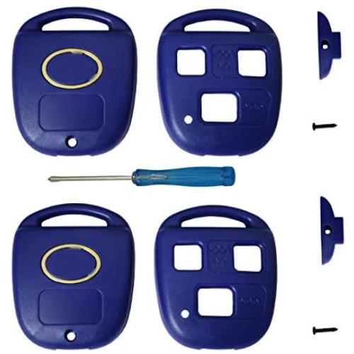 Key Shell Replacement Keyless Entry Remote Lexus Keys Housing With Screwdriver Fit for Lexus GS300 GS400 GS430 GX470 IS300 LS400 LS430 LX470 RX300 RX330 RX350 RX400h RX450h SC430 Key Fob Case (2 Blue)