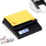 110 lb (50 kg x 1 g) Digital Postal Scale, Piece Counting, Wide Weighing Pan, Backlit LCD, AC Adapter, Multiple Weight Unit, Capacity: Max 50 kg (110 lb), Min 5 g (0.2 oz), Readability 1 g (0.1 oz)