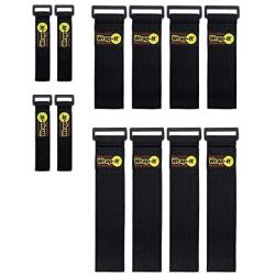 Super-Stretch Wrap-It Storage Straps (Assorted 12 Pack) - Elastic Hook and Loop Cinch Straps - Extension Cord Organizer, Hose, Rope and Cable Strap, Cord Wrap, Cord Keeper, Garage and RV Organization