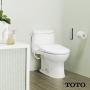 TOTO SW573#12 S300E Electronic Bidet Toilet Cleansing, Instantaneous Water, EWATER Deodorizer, Warm Air Dryer, and Heated Seat, Round, Sedona Beige