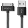 IMKEY Apple Certified 6.5 Feet 30-Pin to USB Sync and Charging Cable for iPhone 4/ 4S, iPhone 3G/ 3GS, Ipad 1/2/ 3, iPod - (Black)