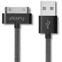IMKEY Apple Certified 6.5 Feet 30-Pin to USB Sync and Charging Cable for iPhone 4/ 4S, iPhone 3G/ 3GS, Ipad 1/2/ 3, iPod - (Black)