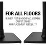 Sanus Wireless Sonos Speaker Stand for Sonos One, Play:1, Play:3 - Audio-Enhancing Design with Built-in Cable Management - Pair (Black) - WSS22-B1