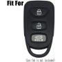 Coolbestda 2Pcs Rubber 3buttons Key Fob Protector Case Cover Keyless Entry Holder Skin Bag for Hyundai Elantra Genesis Sonata Kia Sorento Forte Optima Rondo Spectra