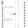 EDG - Apple MFI Certified Retractable Lightning Cable | Charge and Sync Lightning to USB - 3.5 Feet