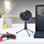 Blue Snowball iCE USB Mic for Recording and Streaming on PC and Mac, Cardioid Condenser Capsule, Adjustable Stand, Plug and Play – Black