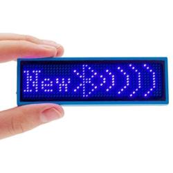 VBLab Wireless Bluetooth LED Name Badge Rechargeable Led Name Sign (Blue Pro Version)