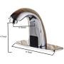 HHOOMMEE Electronic Automatic Sensor Touchless Bathroom Sink Faucet, Motion Activated Hands-Free Vessel Sink Tap, Easy Installation, Lead Free Certified, Chrome Finished, Model AT0101X
