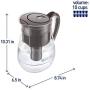 Brita Longlast Monterey Water Filter Pitcher, Large 10 Cup 1, Black