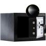 JUGREAT Safe Box with Induction Light,Electronic Digital Securit Safe Steel Construction Hidden with Lock，Wall or Cabinet Anchoring Design for Home Office Hotel BusinessGun Passport Cash (Pure Black)