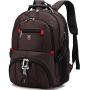 Travel Laptop Backpack for Men Women, Large Computer Backpack Bookbag Fits 17 inch Laptop for School College (M58_Coffee)