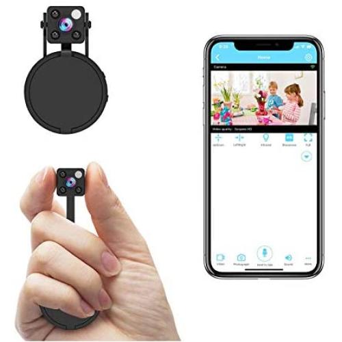 Mini Spy Camera WiFi, Relohas HD 1080P Spy Camera Wireless Hidden Live Streaming, Upgraded Night Vision/ Motion Activated Spy Cam Nanny Cam, Security Camera for Home and Outdoor (with Cell Phone APP)