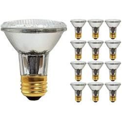 (Pack Of 12) 39PAR20/FL 120V - 39 Watt High Output (50W Replacement) PAR20 Flood - 120 Volt Halogen Light Bulbs