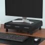 Mind Reader 2MONSTA3D-BLK PC, Laptop, IMAC Monitor Stand and Desk Organizer with 3 Draws for Storage, 2-Pack, Black