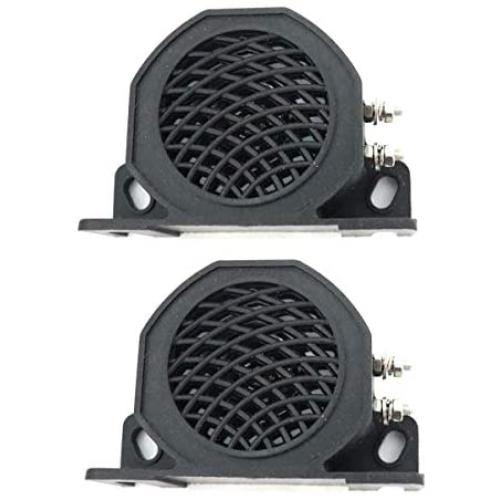 SUBALIGU 2pcs Car Back-up Alarm, 102dB 12V-48V Waterproof Industrial Heavy-Duty Backup Reverse Warning Alarm with Super Loud Beeper Tone Replacement for Truck Van Freight Car Lorry Heavy Vehicles