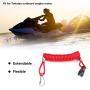 Acouto Outboard Kill Switch Lanyard Engine Ignition Emergency Kill Stop Switch Safety Tether Lanyard Emergency Stop Switch Safety Kill Switch Cord Red for Tohatsu Outboard Engine Motor