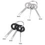 3 Pcs Wire Terminal Removal Tool Set Electrical Terminal Remover Auto Car Plug Terminal Pin Removal Tool Kit Wire Connector Puller(Plastic Handle)