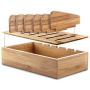 Prosumers Choice Natural Bamboo Charging Station Rack for Smartphones and Tablets