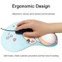 Moptmos 3D Mouse Pad Ergonomic Mouse Pad with Gel Wrist Rest Support Anime Corgi Dog Mouse Pad for Computer, Laptop, Home & Office (Blue)