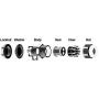 Morris 22244 Multi Conductor Cable Gland, Nylon, NPT Thread, 1'' Thread Size, 2 Holes, 0.252''-0.343'' Cable Size