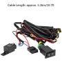 Fog Light Switch Wiring Kit, 12V Universal Car LED Light Bar Wiring Harness On/Off Rocker Switch 40A Power Relay Blade Fuse for Most Vehicles