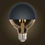 Feit Electric G2540/BLK/827/FIL/4 4.5W 40W Equivalent Dimmable 350 Lumen E26 Base Half Black Decorative LED G25 Globe Light Bulb, 4.3