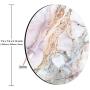 Smooffly Marble Circular Mouse Pad, Teacher Custom Gift, Pink and Blue Marble Mouse Pad Round Mat Size 7.9 x 7.9 x 0.12 Inch