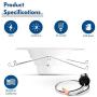 Hyperikon 6 Inch LED Recessed Lighting, 14W=75W, Retrofit Dimmable Downlight, CRI90, UL, Energy Star, Crystal White, 16 Pack