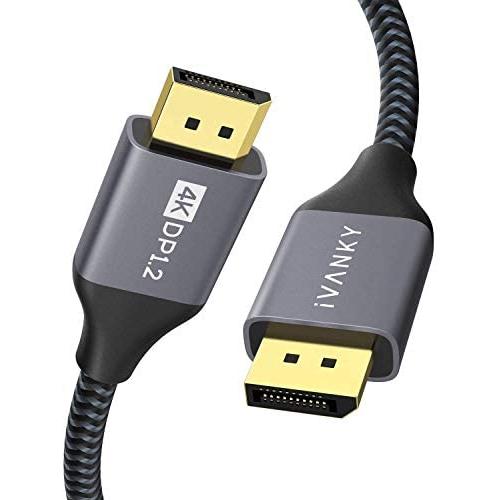 DisplayPort to DisplayPort Cable 3.3ft, iVANKY DP 1.2 Cable [4K@60Hz, 2K@165Hz, 1080P@240Hz], Braided High-Speed Display Port Cable, Compatible with 3D, PC, Laptop and Video Cards - Updated