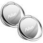 Ailun Phone Ring Stand Holder 2 Pack Compatible with iPhone12 Pro Mini Max X 8 7 6 6s Plus Galaxy S9 S8 Plusand More Universal 360°Rotation Cellphone Finger Ring Kickstand Grip Silver Black