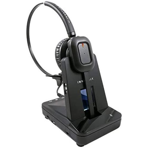 Wireless Headset Compatible with Polycom VVX300, VVX310, VVX400, VVX410 - Desk Office Phone Call Center Wireless Headset with EHS Cord Bundle for Remote Answering Wireless Headset(Explorer)