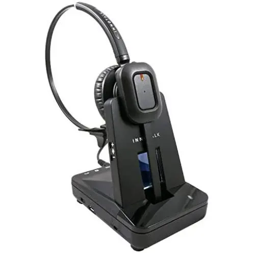 Wireless Headset Compatible with Polycom VVX300, VVX310, VVX400, VVX410 - Desk Office Phone Call Center Wireless Headset with EHS Cord Bundle for Remote Answering Wireless Headset(Explorer)